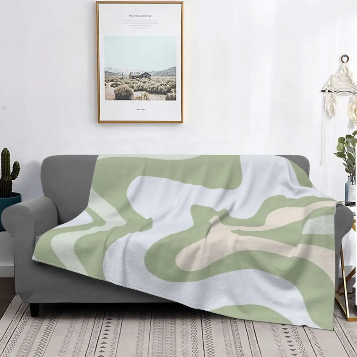 

Manta de almendra abstracta, para cama colcha, cubierta de cama a cuadros, manta de muselina, mantas para camas