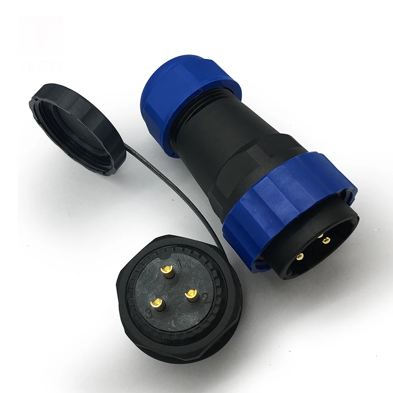Водонепроницаемый авиационный соединитель IP68 штекер и гнездо 3 5 7 9 12 16 19 24 26Pin 28 мм
