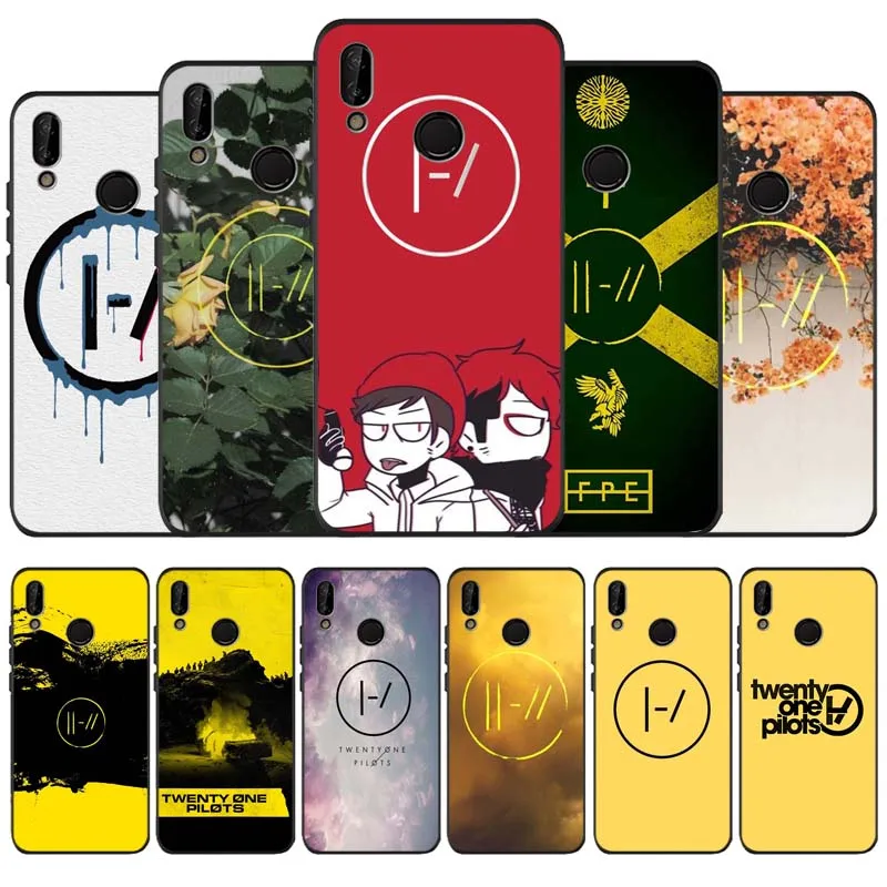 Черный мягкий чехол Twenty One Pilots для телефона huawei P40 P30 P20 P10 Pro lite P9 Lite nova 4E 6SE Psmart 2019 Y6 9