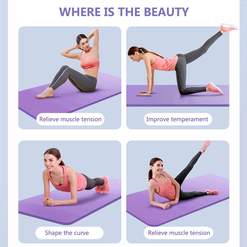 

10mm 15mm Thick Yoga Mat Anti-slip Blanket Home Gym Sport Esterilla Health Lose Weight Fitness Mats Exercise Pad for Women