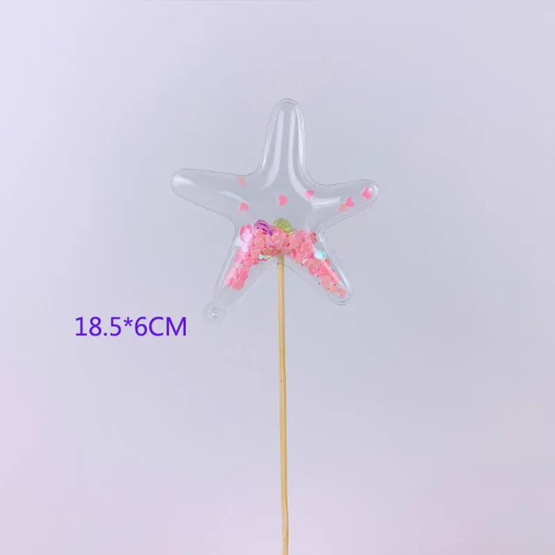 15 Bling Fairy PVC Cake Topper Unicorn Love Crown Cloud Shiny Flamingo Cupcake Topper for Wedding Birthday Party Cake Decorations - Цвет: 15
