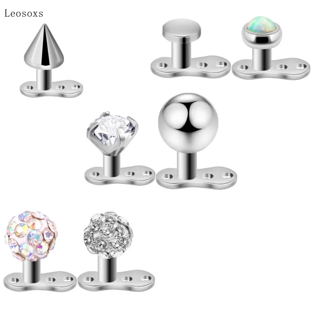 

Leosoxs 2pcs New Product Personality Stainless Steel Pierced Nail Piercing Jewelry