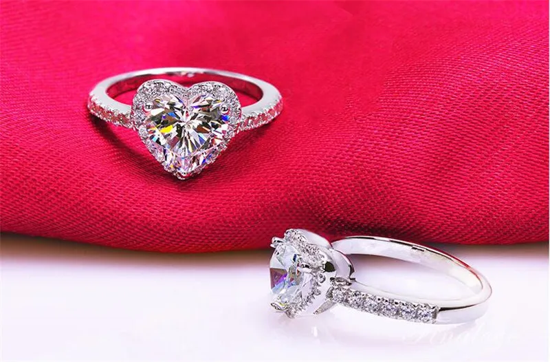 Бренд реальные 925 Серебряное кольцо для Для женщин роскошный Романтический