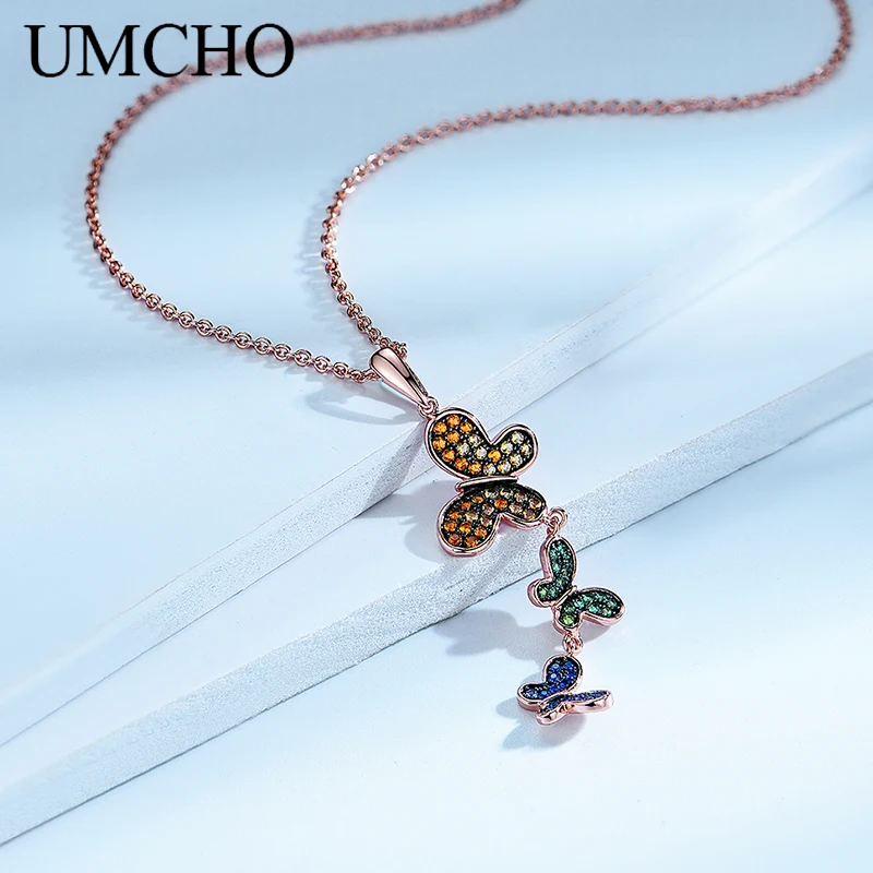 Женское ожерелье из серебра 925 пробы с бабочкой | Украшения и аксессуары