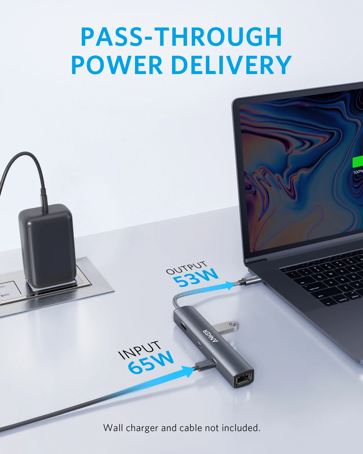 USB-концентратор Anker 6 в 1 65 Вт 4K HDMI Гбит/с Ethernet 2 порта USB 3 0 | Компьютеры и офис