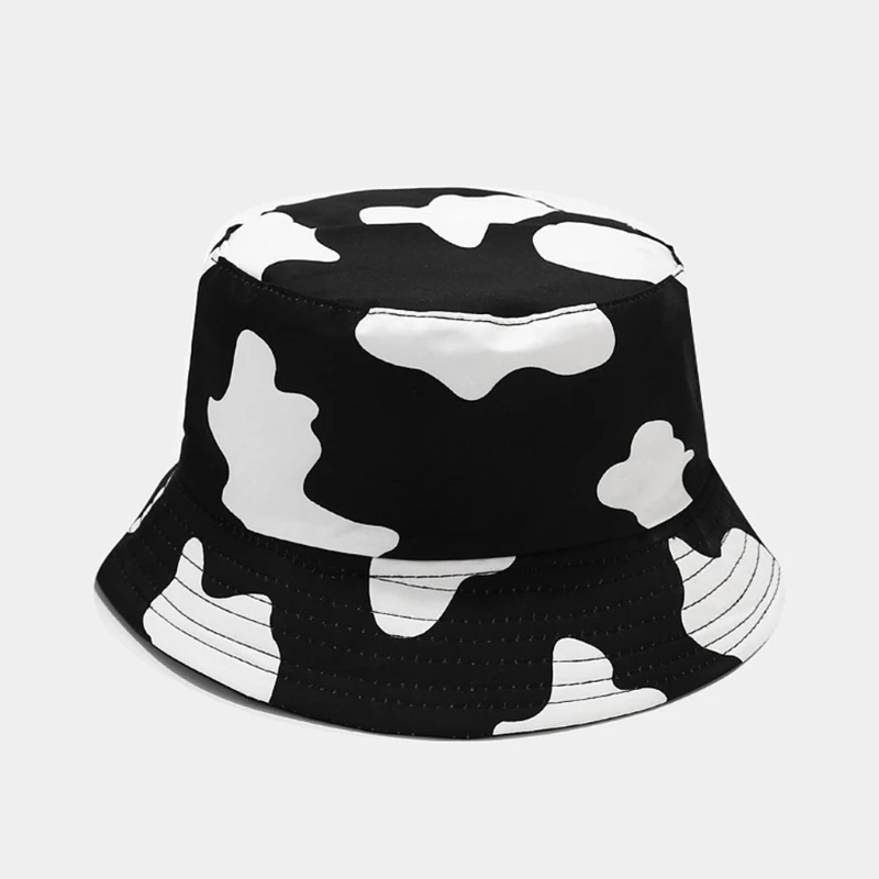 Колпачки ведра классические с черно белым принтом колпачки унисекс от солнца