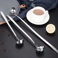 long handle 304 stainless steel mixing spoon lengthened coffee ice cream tea scoop kitchen accessories cocktail spoon bar tools