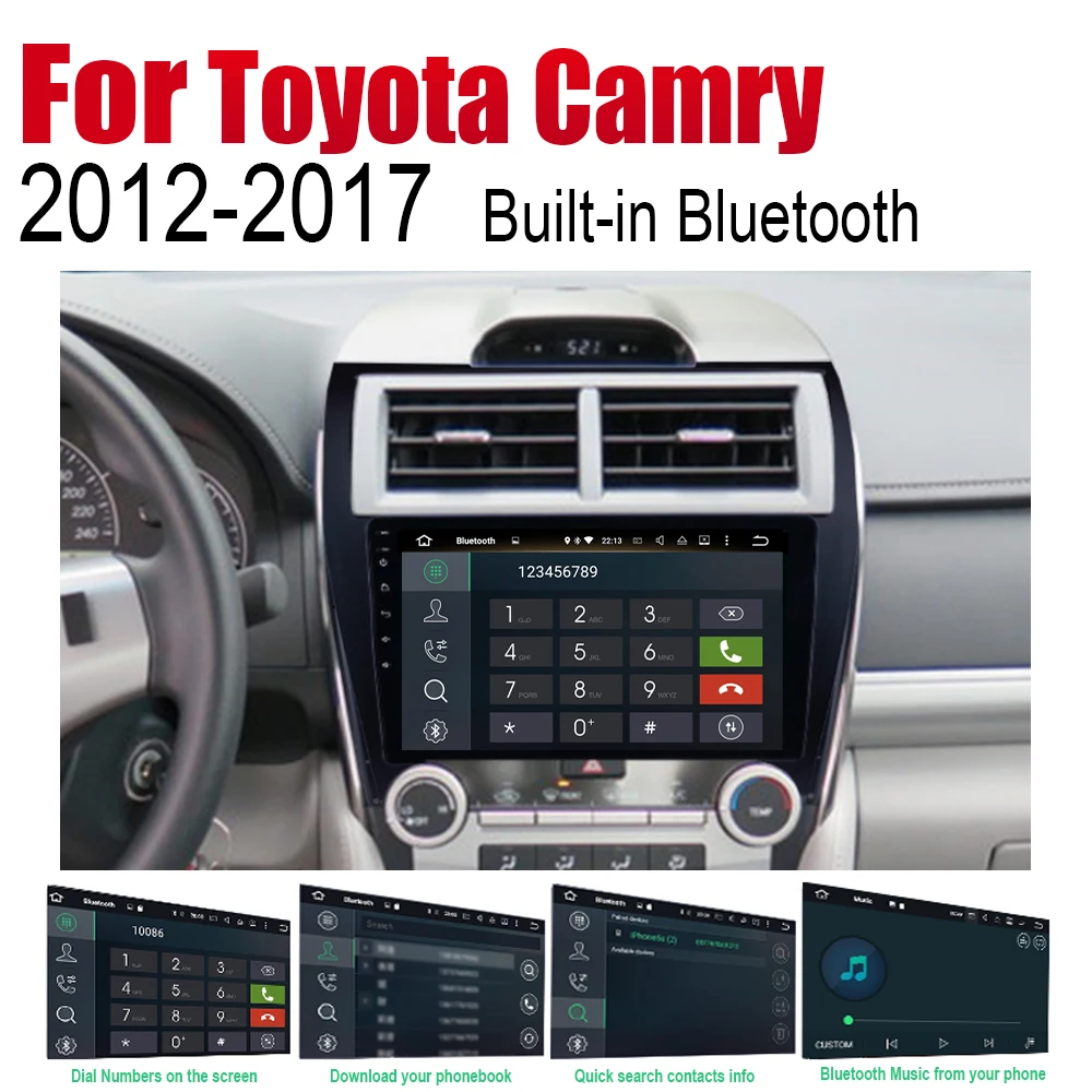 Автомагнитола 2 Din Android Автомобильный плеер для Toyota Camry 2012 2013 2014 2016 2015 2017