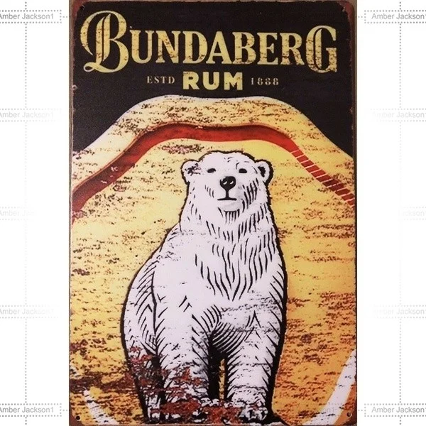 

Bundaberg Rum Garage Rustic Vintage Metal Tin Signs Man Cave Home Decoration
