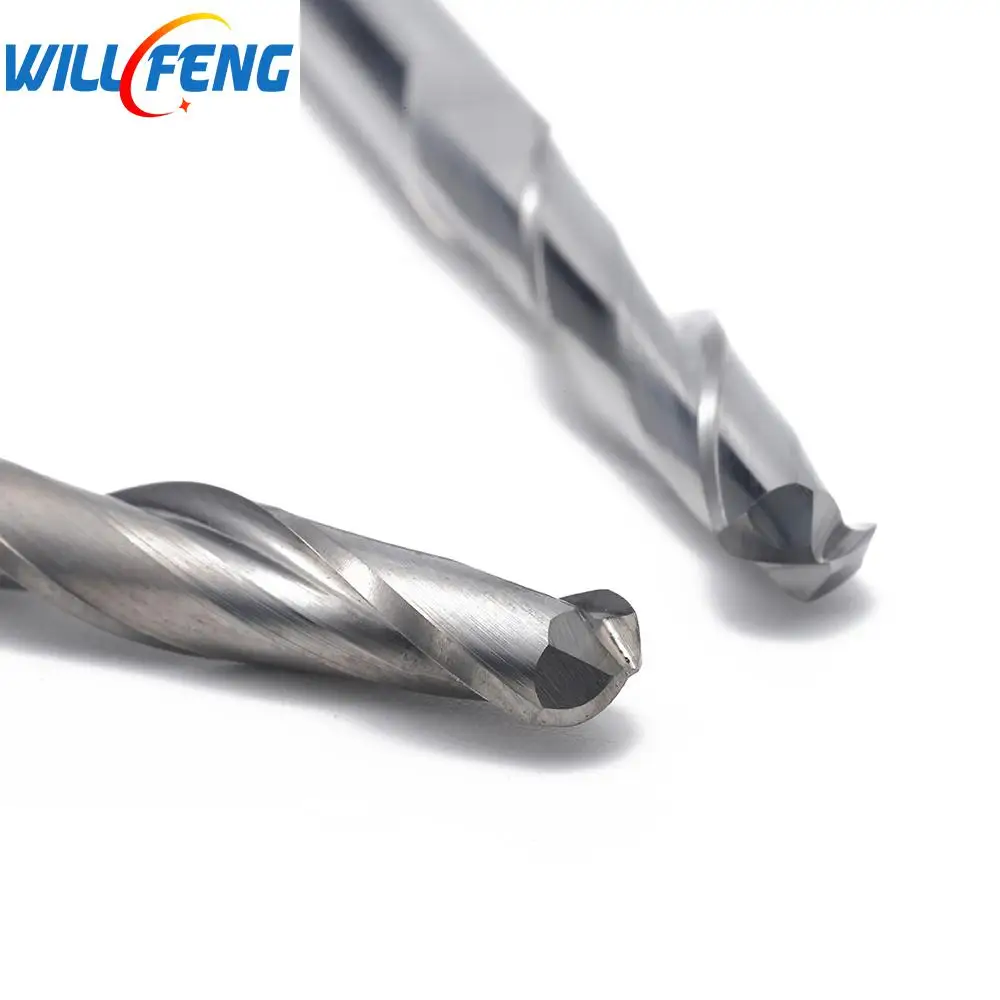 Будет Feng 4 мм двойная спиральная шаровая фрезерная головка для резки МДФ ПВХ 5