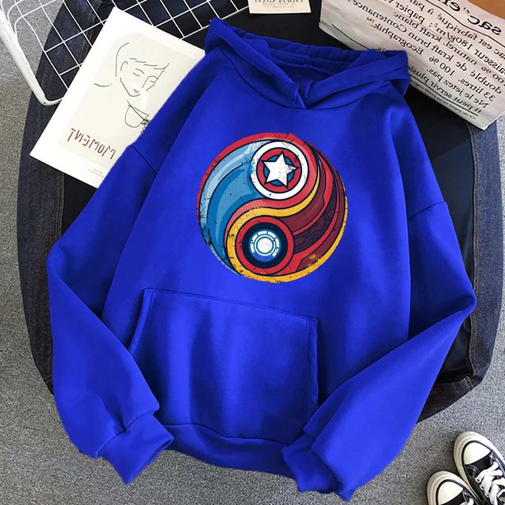 Iron Man Captain America Hoodies Mens Casual Harajuku Sweatshirts Marvel Superhero Hoodie Autumn Disney Cartoon Men Streetwear