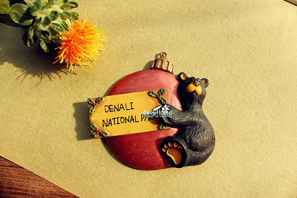 Денали национальный парк США туристический Путешествия Сувенир Черный Медведь 3D