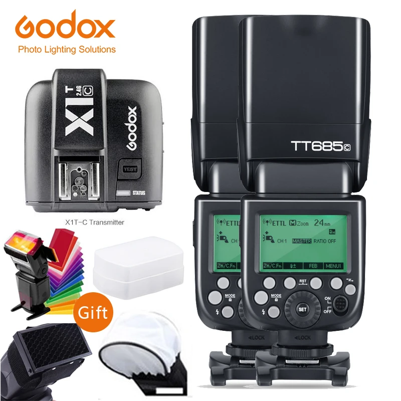 

Godox TT685 TT685C 2.4G Wireless TTL High-speed sync 1/8000s GN60 Flash Speedlite X1T-C Transmitter Trigger for Canon Camera