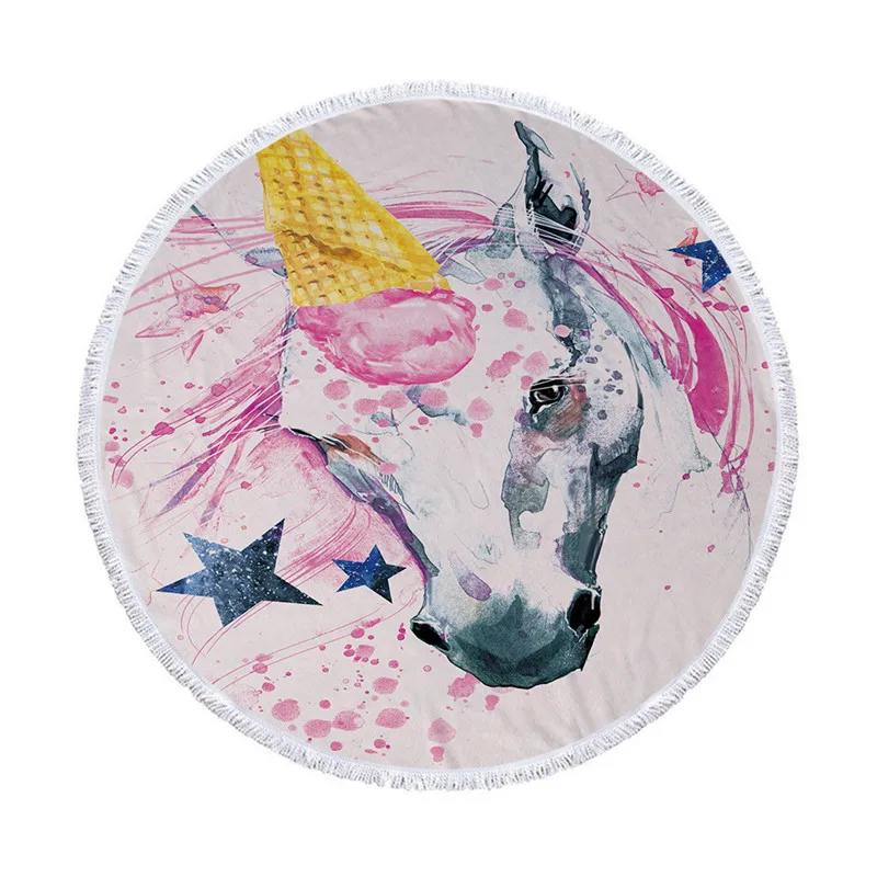 

Солнцезащитное пляжное полотенце с принтом единорога, быстросохнущее полотенце, шаль, банное полотенце