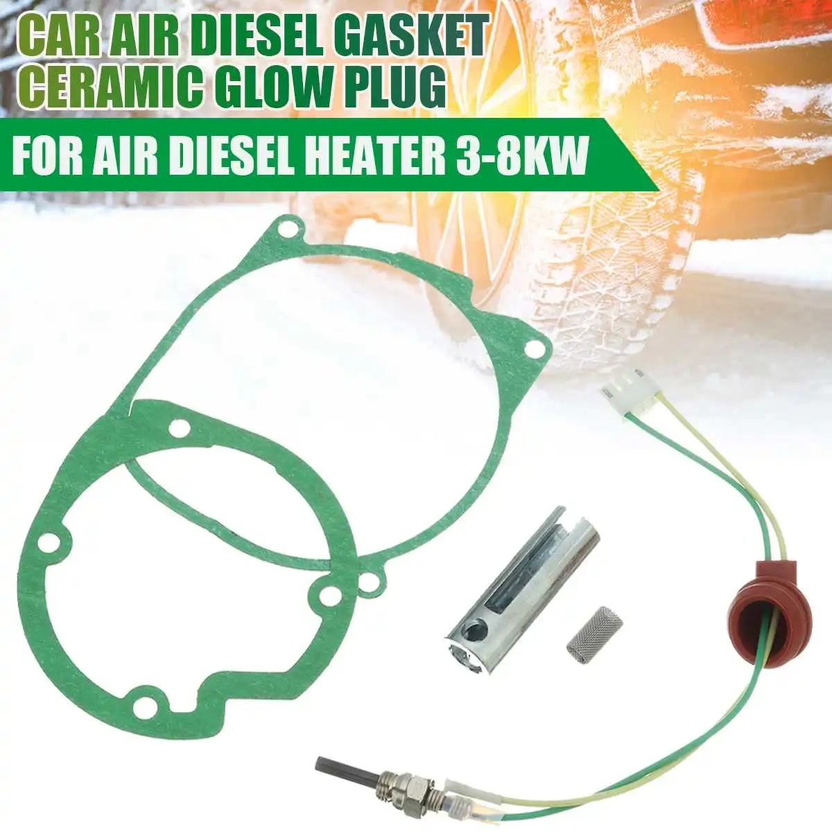 5pcs/set Car Air Diesel Parking Heater Gasket Ceramic 12V Glow Plug For Webasto Eberspacher 3-8KW Heaters 5pcs/set Car Air Diesel Parking Heater Gasket Ceramic 12V Glow Plug For Webasto Eberspacher 3-8KW Heaters