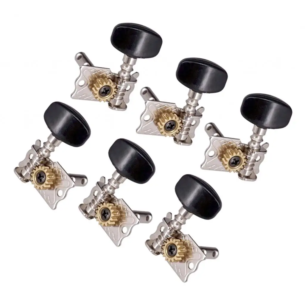 6 stück schwarz gitarre maschine köpfe mechanische tuning pegs für akustische gitarre elektrische gitarre 3r3l free global shipping