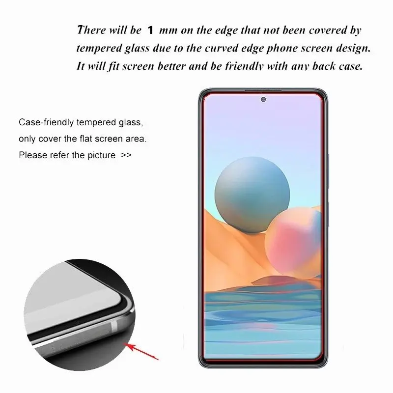 Full Cover Glass For Redmi 10 Tempered Glass For Redmi Note 11 10 9 Pro Screen Protector Phone Lens Film For Redmi Note 11 Pro