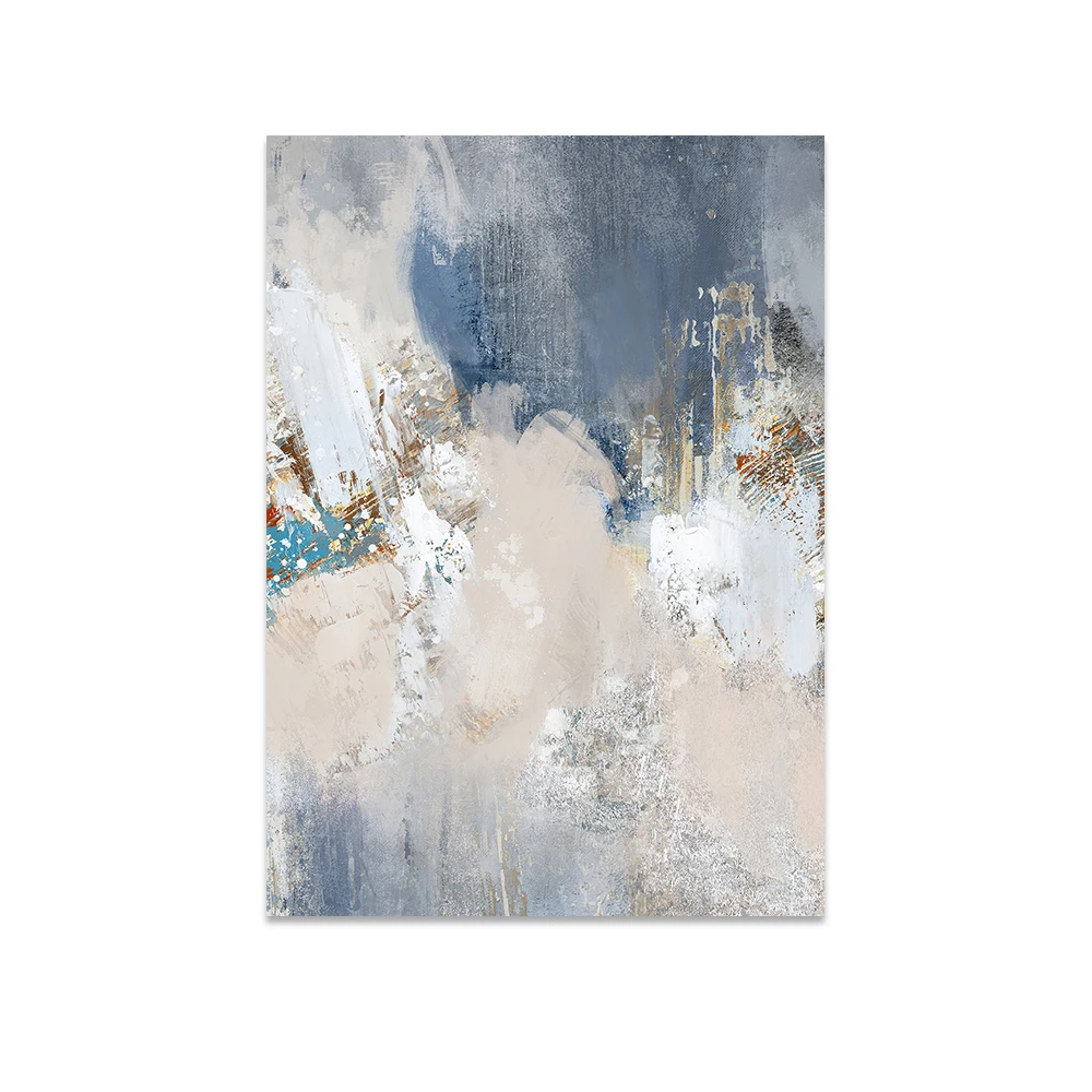 

Картина на холсте QIPINGART Абстрактная Синяя Золотая Текстура