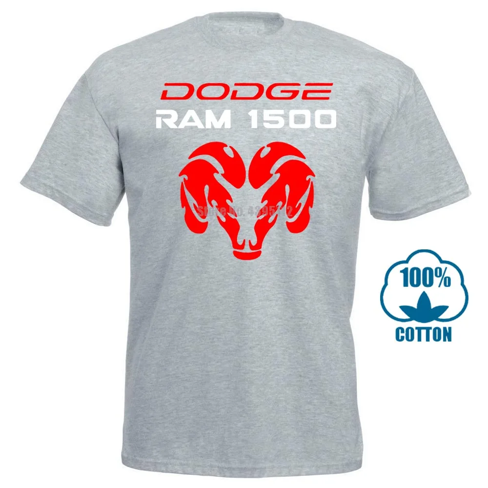 Серый Dodge Ram 1500 Turbo Для мужчин s Новая черная футболка S 3Xl Топ Качественный хлопок Повседневное Для мужчин футболка Для мужчин; обычной 032180 - Цвет: Серый
