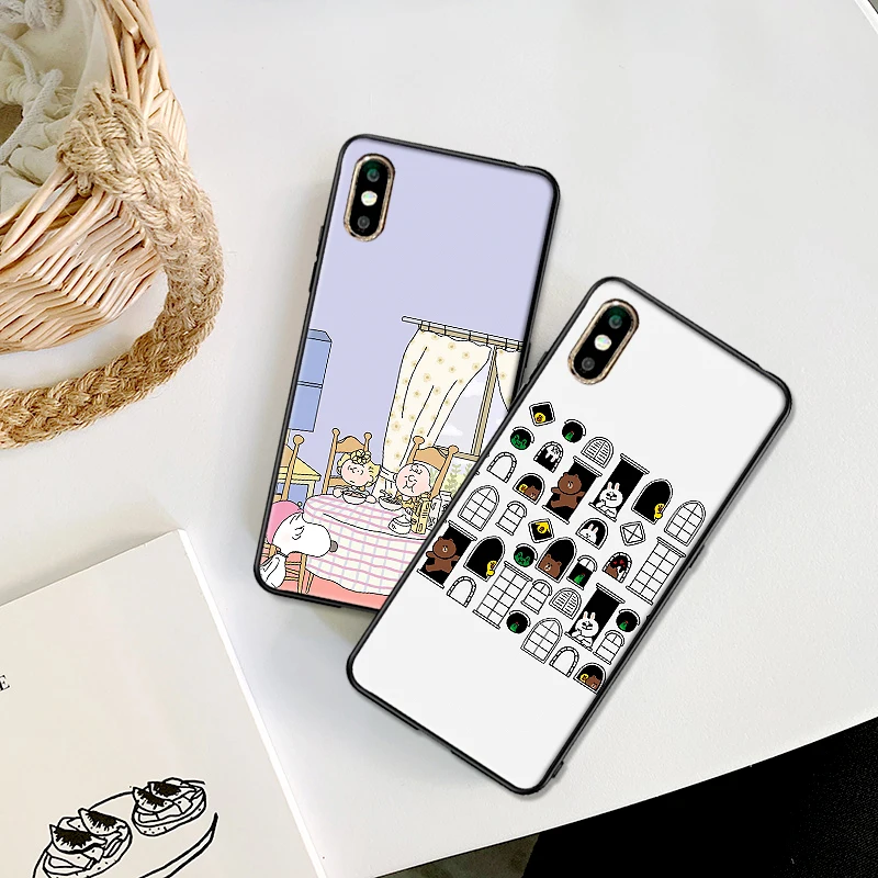 Для iPhone 6 6s 7 8 Plus X XR XS Max 5 5S SE телефон Cas dog Charlie и коричневый мягкий TPU для | Мобильные