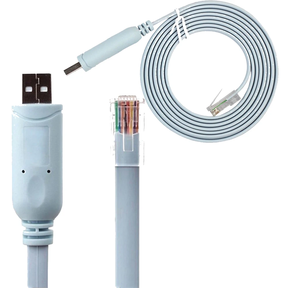 1.8M USB To RJ45 For Cisco Console Cable FTDI 744664241835 A7H5 for H3C HP Arba 9306 phone router rollover console |