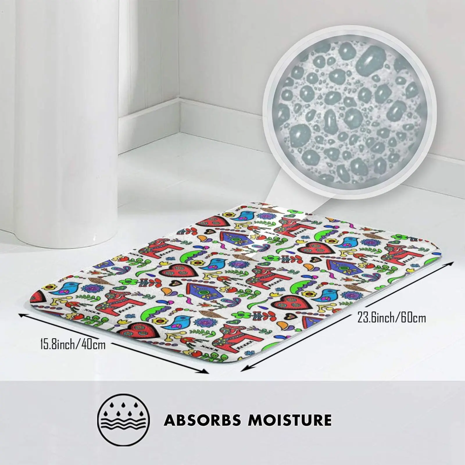 Шведский коврик для народного искусства ковер Противоскользящий входной двери в