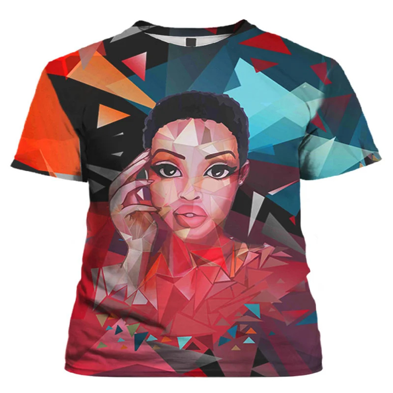 

2021 New Arrival Women T-Shirt 3D Digital Full Printing Fashion Anime Shirt Short Sleeve Harajuku Anime Shirt