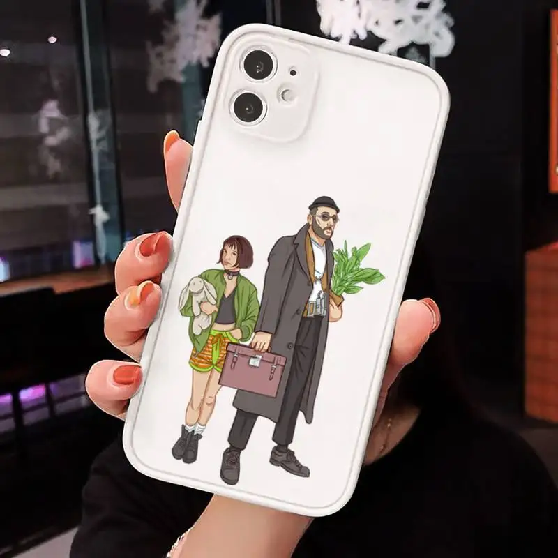 

American movie Leon Phone Cases matte transparent For iphone 7 8 11 12 plus mini x xs xr pro max cover