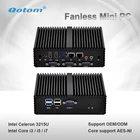 Qotom Мини ПК Q400P маленький безвентиляторный 2 гигабитный LAN Celeron Core i3 i5 i7 двухъядерный компьютер с поддержкой Win Linux мини-сервер