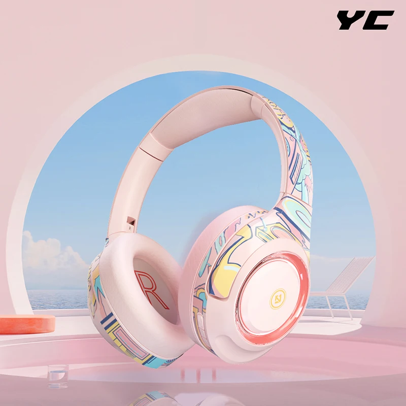 Проводная игровая гарнитура YC с шумоподавлением милые Беспроводные наушники