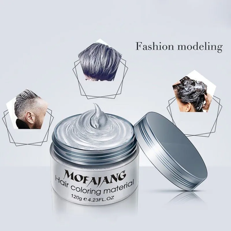 

One-Time DIY Mud Molding 7 Colors Hair Color Wax Hair Dye Temporary Disposable Hair Chalk Paste Creme Modeling Easy Wash TSLM2