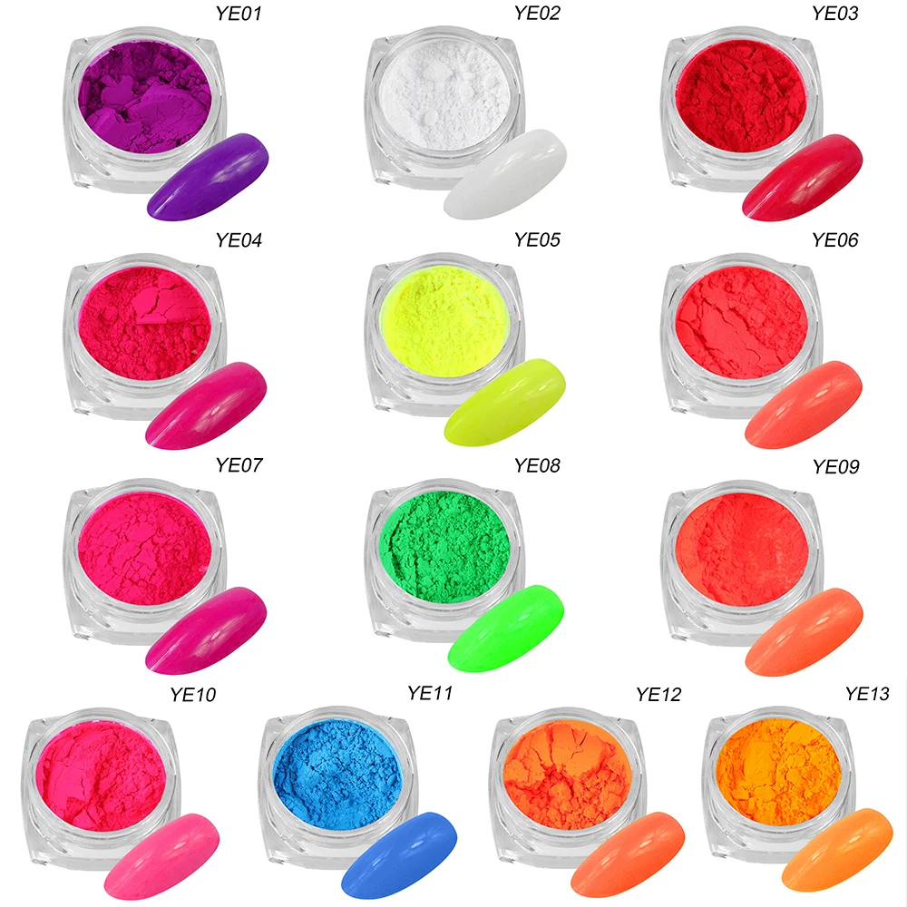 1 шт. неоновая рассыпчатая пудра тени для век пигмент матовая Минеральная Пудра