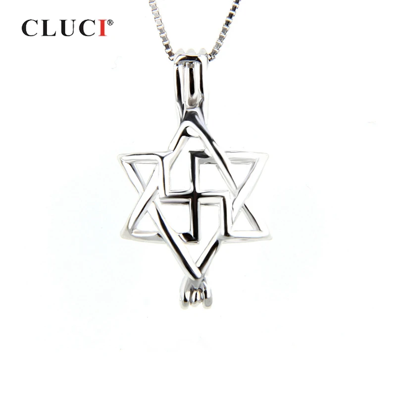 CLUCI 925 пробы серебряная подвеска в форме символов свободного Мейсона Женская