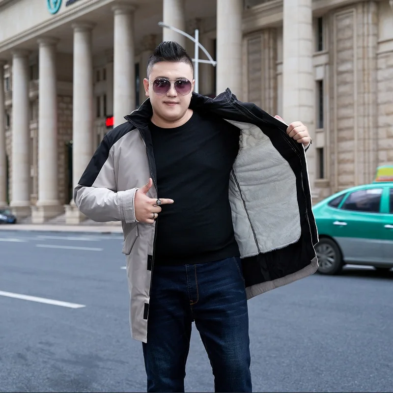 

Plus Size 10XL 9XL 8XL 7XL 6XL Winter cotton Jacket Men Thick Parkas Windproof Warm Winter Coat Mens hooded plus fleece jacket