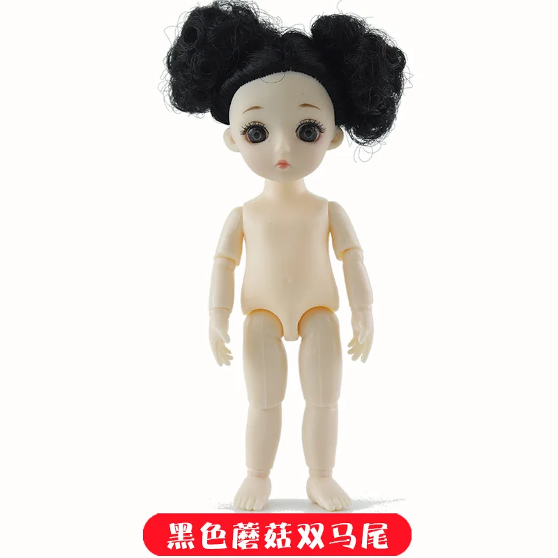 HSMGSMW 16 см BJD куклы 13 совместный подвижный 1/12 куклы-принцессы игрушки макияж одеваются голый обнаженный милый ребенок кукла игрушка для детей Подарки - Цвет: HSMGSMW