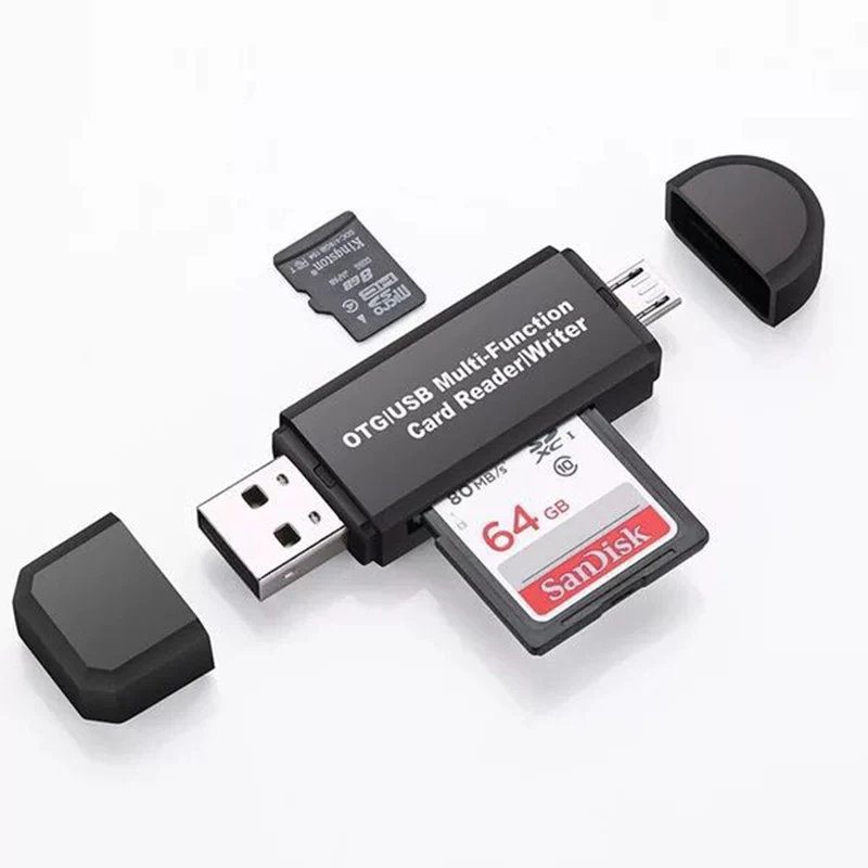 Micro USB OTG адаптер для карт 2 0 Многофункциональный кардридер флеш накопитель слот SD