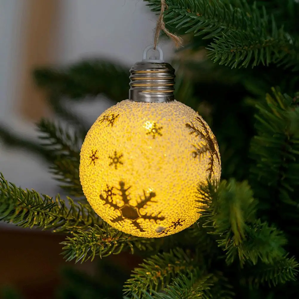 

Xmas Tree Balls Romantic Vibrant Color Long Lasting Decorative LED Glitter Balls Light Party Supplies for Decoration