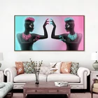 Две черные африканские обнаженные женщины Картина маслом на холсте плакаты и принты скандинавские стены Искусство картина для гостиной домашний декор