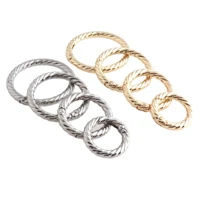 6 pcs silvergold spring gate ring 19 25 32 38mm spring ring clasps buckles webbing purse bag handbag ring push gate o rings