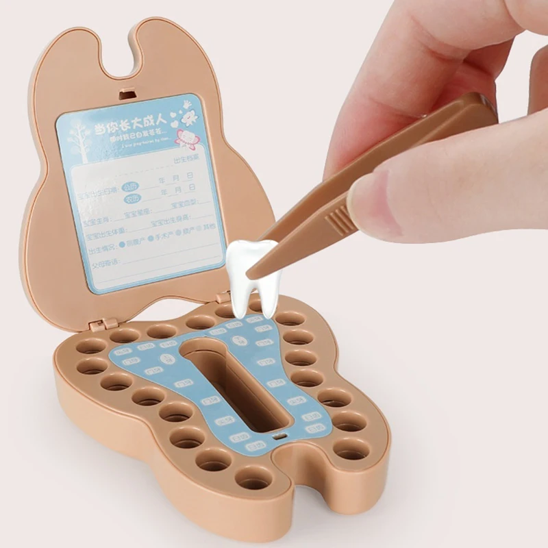 

Мужская и женская детская коробка для зубов детская однотонная стандартная портативная Сувенирная Коробка для зубов в форме младенца LB781