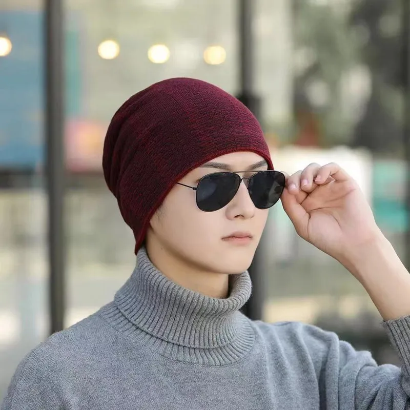 Круглая Мужская и женская модная теплая шерстяная шапка на осень зиму однотонная