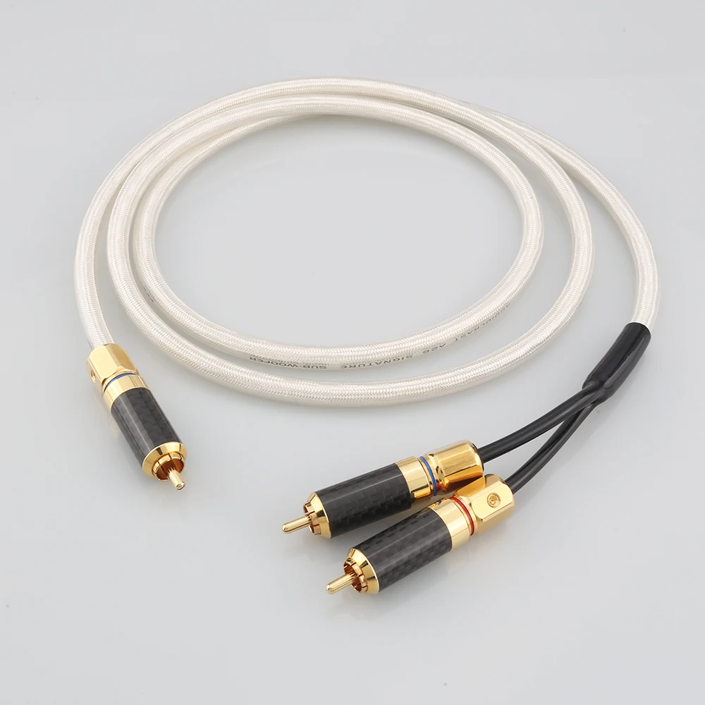НОВЫЙ Y-образный адаптер A26 RCA штекер 1 на 2 короткий сплиттер цифровой стерео аудио