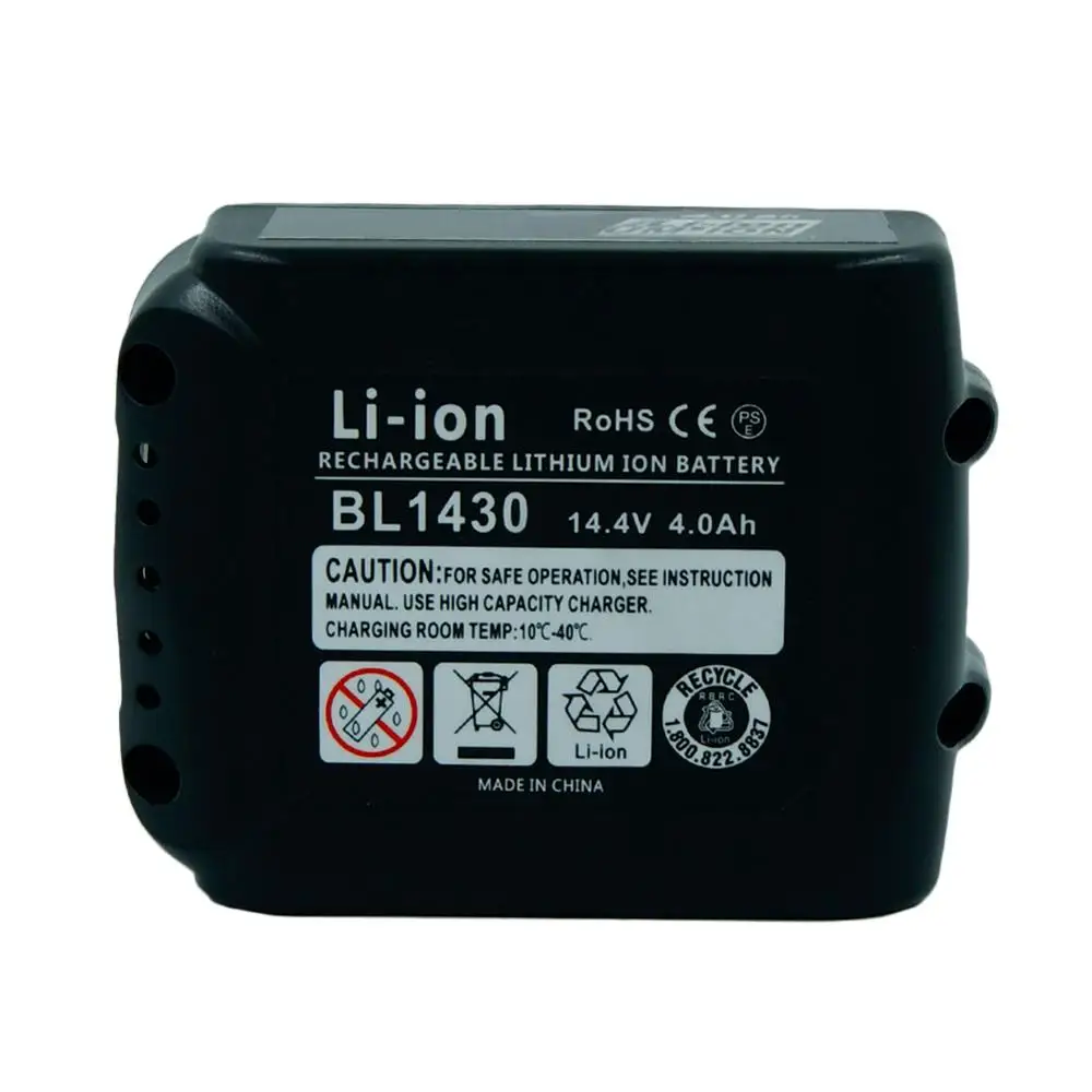 2 шт 14,4 V 4.0Ah литий-ионные аккумуляторы для Батарея для Makita BL1430 BL1440 BDF343 BL1415 194066-1 194065-3 BDF446Z BJV140