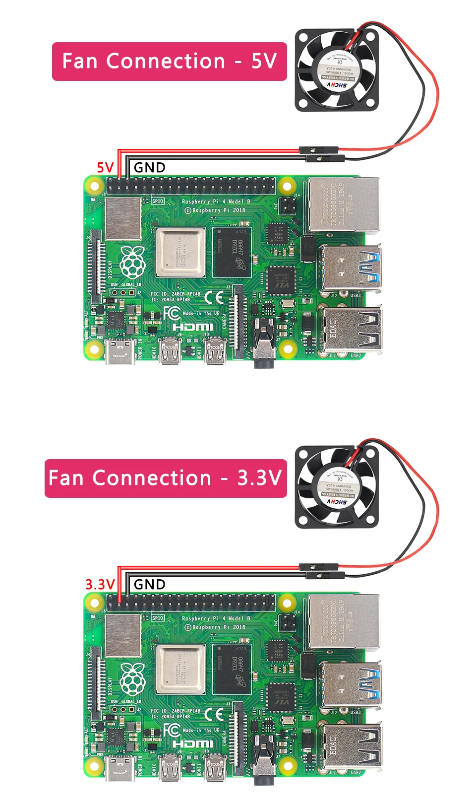 Вентилятор охлаждения для Raspberry Pi радиатор теплоотвода 5 в постоянного тока
