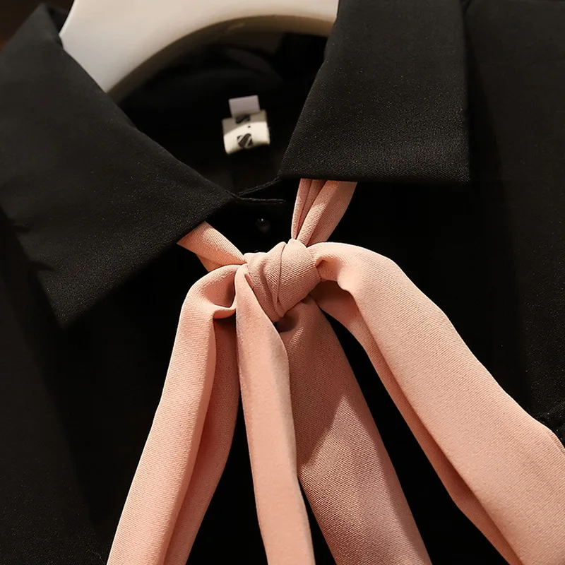 Платье большого размера женские шифоновые платья-рубашки со складками прямые