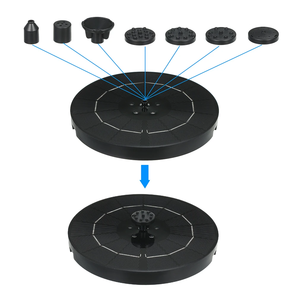 

Outdoor Colorful Water Floating Lamp Solar Bird Water Solar Water Fountain Pump Floating Fountain Pond Bird Bath for Outdoors