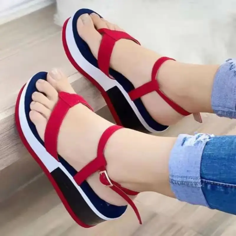 

Women's Sandals Wedge Heel Increased Thick-soled Women's Casual Lace Buckles Open Toe Women's Sports Shoes Women's Shoes 2021