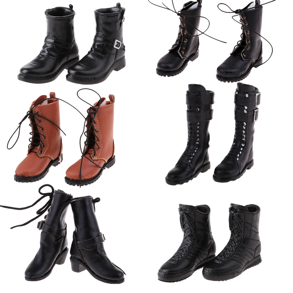

1:6 Scale Men's Combat Shoes/Boots for 12'' Male Soldier Dolls Body Toys