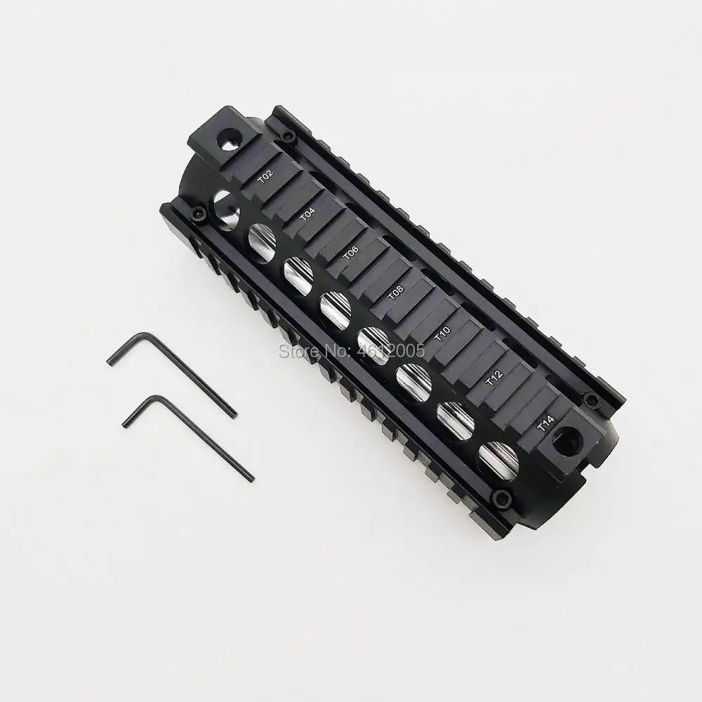 AR 15 Drop In Quad Rail Two Piece Handguard Aluminum 6 7 inch для M4 M16 AR15 Handguard|Кронштейны и аксессуары
