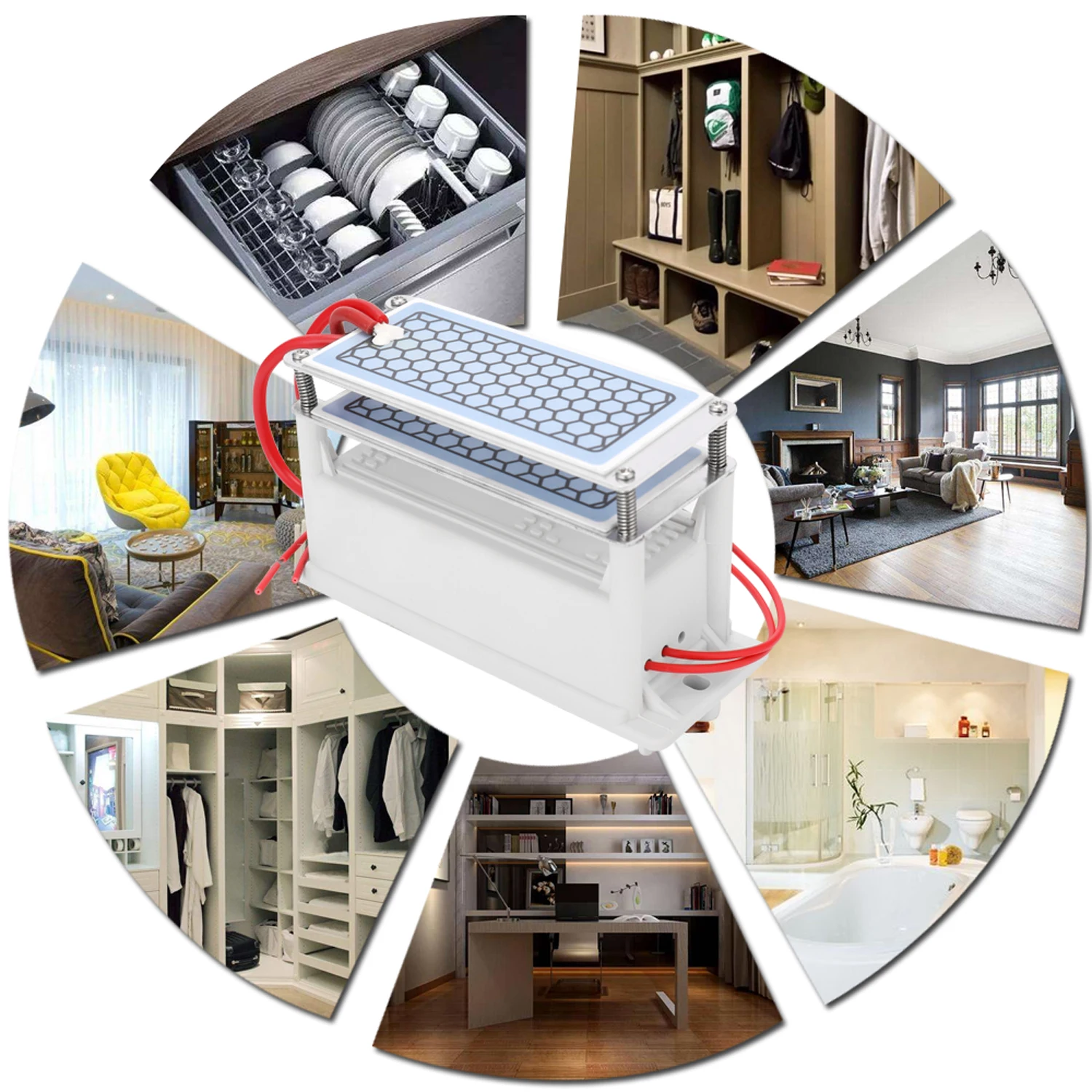 Портативный Керамический генератор озона 10 г озонатор с двойной встроенной